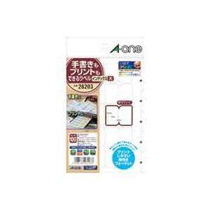 (業務用100セット) エーワン インデックスシール/手書きもできるラベル 〔大/はがきサイズ10面 10枚〕 26203 代引不可