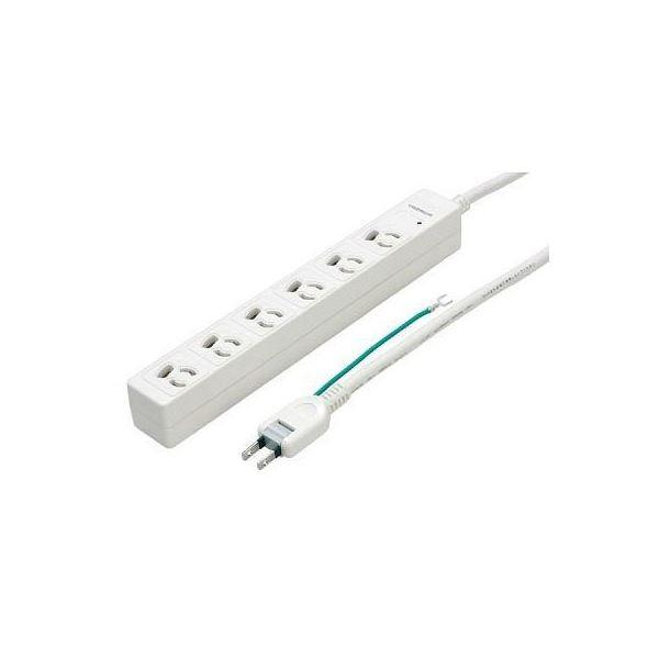 (まとめ)YAZAWA 3P抜け止めマグネットタップ6個口2m白 Y02JKNP602WH〔×3セット〕 代引不可