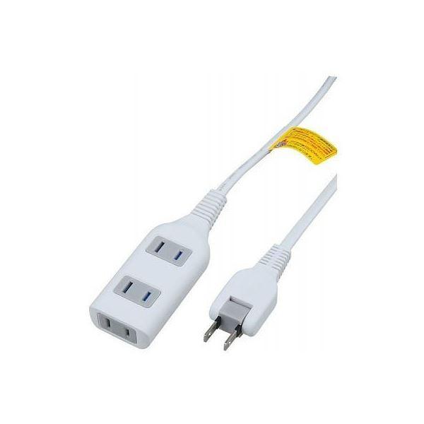 (まとめ)YAZAWA 耐トラ付タップ3個口 Y02S303WH〔×5セット〕 代引不可