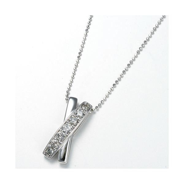 0.5ct ダブルクロスダイヤエタニティペンダント 代引不可