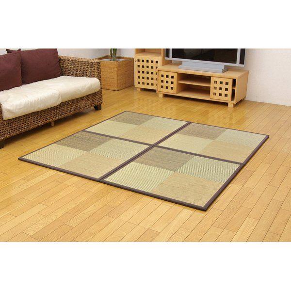 ユニット畳 『ニール』 ブラウン 82×82×1.7cm（12枚1セット） 軽量タイプ 代引不可