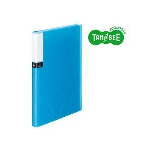 （まとめ）TANOSEE クリアブック（透明表紙） A4タテ 36ポケット ブルー 30冊 代引不可