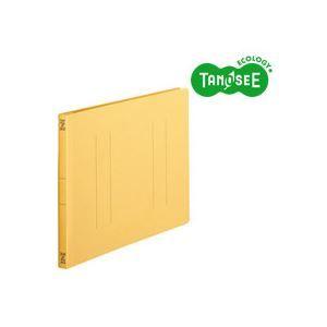 （まとめ）TANOSEE フラットファイル バインダー 2穴 〔スタンダードカラー〕A4ヨコ 150枚収容 黄 10冊入×10パック 代引不可