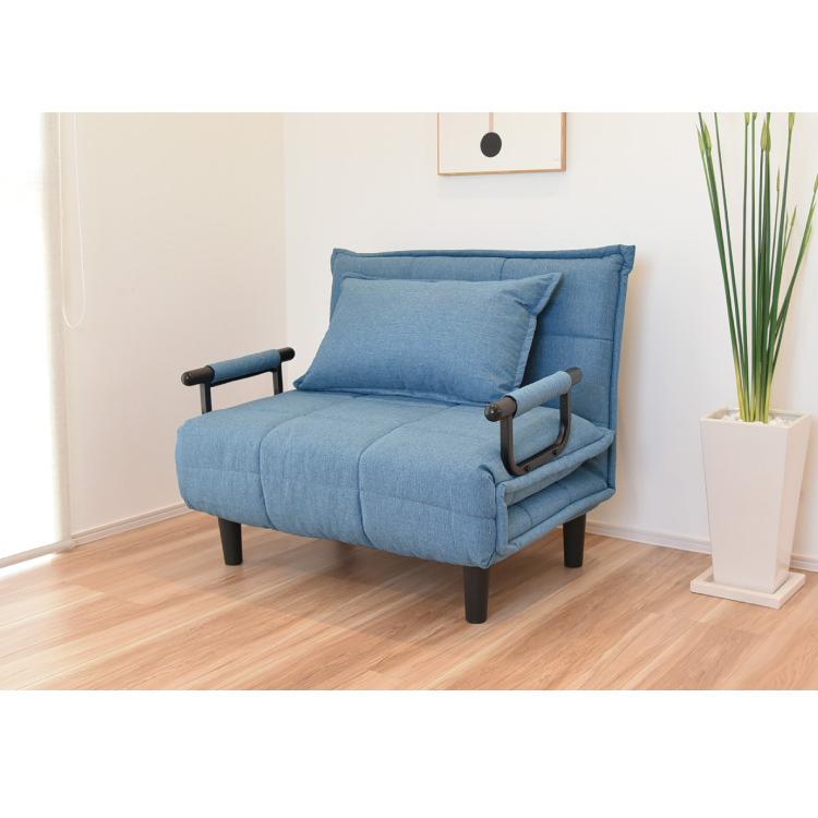 3つ折り ソファベッド ビータ4 クッション付 3WAY ソファーベッド 1人