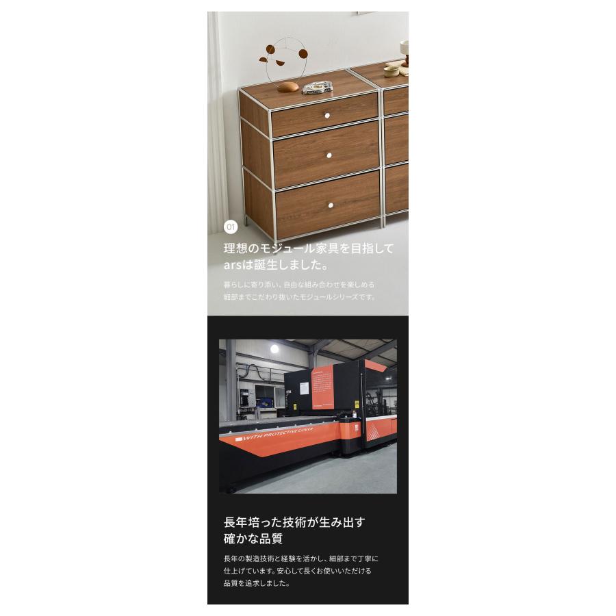 ステンレス モジュールキャビネット 40cm 3段 完成品 オールステンレス