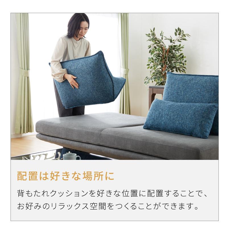 アイランドソファ ソファセット 背もたれクッション×3 幅195 間仕切り 3人掛け 背もたれクッション モダン 脚付き ソファベッド フロアソファ 代引不可 | ブランド登録なし | 08