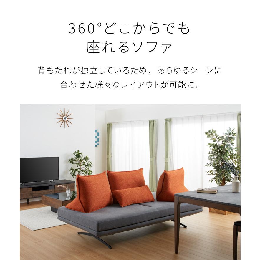 【半額・送料込】腰にアプローチ！部屋に馴染む背もたれ三角ローラソファbuno 背もたれ クッション 単品 ソファ 背もたれクッション 幅73 ベッドの上