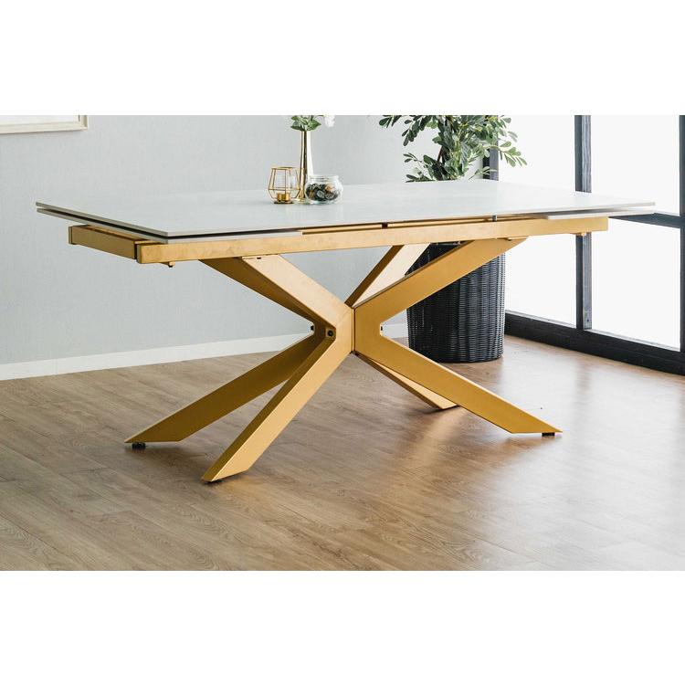 伸長式 ダイニングテーブル セラミック エクステンション 幅160~240