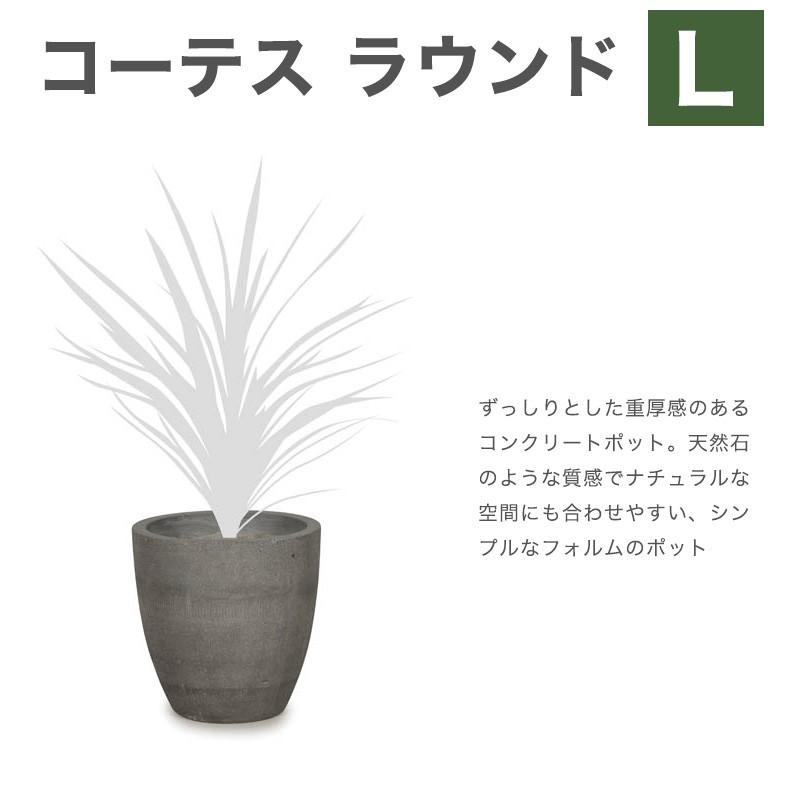 コーテス ラウンド Lサイズ 植木鉢 プランター おしゃれ シンプル 自然 鉢 ガーデン ポット 代引不可 