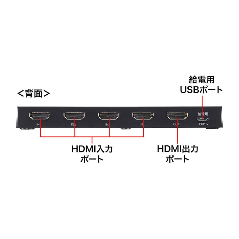 サンワサプライ 8K・HDR・HDCP2.3対応HDMI切替器 4入力・1出力 HDMI切替器 Nintendo Switch PlayStation 自動切換えモード 完全手動切替モード 2way 代引不可_14