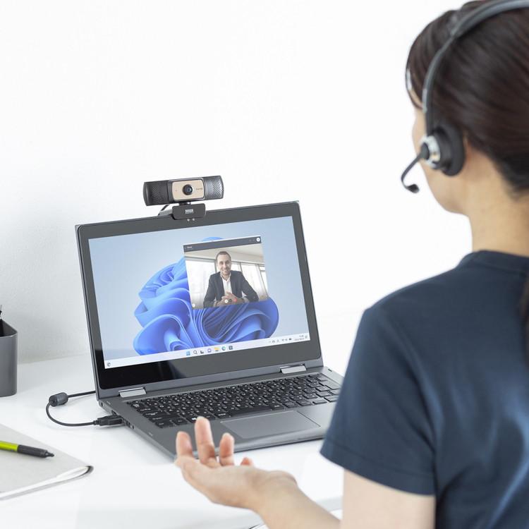 サンワサプライ メーカー直送 耐高温 広角 WEBカメラ 映像 撮影 パソコン PC ブラック 黒 Microsoft Teams Zoom カメラ 三脚 ロングケーブル 代引不可_15