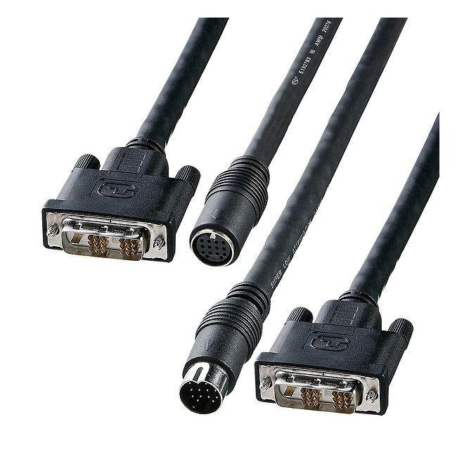 サンワサプライ DVI工事配線ケーブル シングルリンク KC-DVI-K100 代引不可
