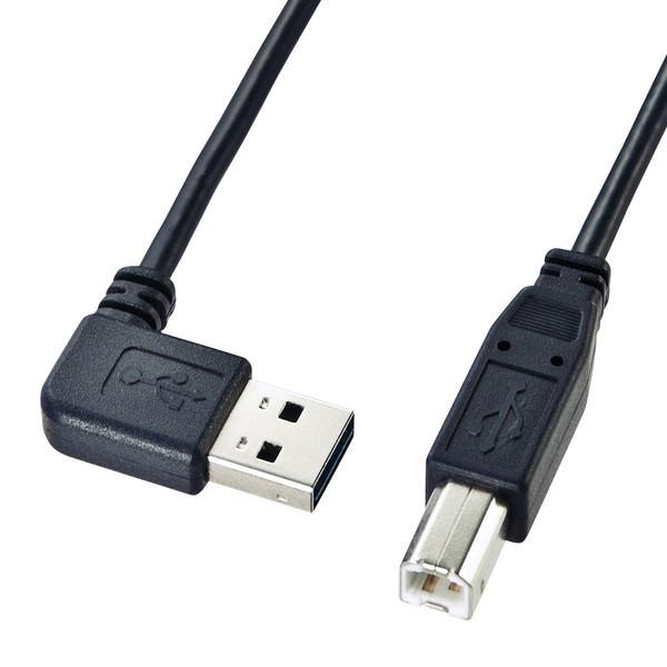 【5％OFF】 サンワサプライ 代引不可 KU-RL2 A-B標準 両面挿せるL型USBケーブル USBコネクタ
