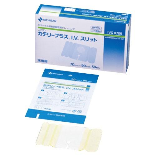 ニチバン カテリープラスI.V.スリット サイズ 粘着部/観察部 :70×90mm/34×39mm 入数:50枚 IVS0709