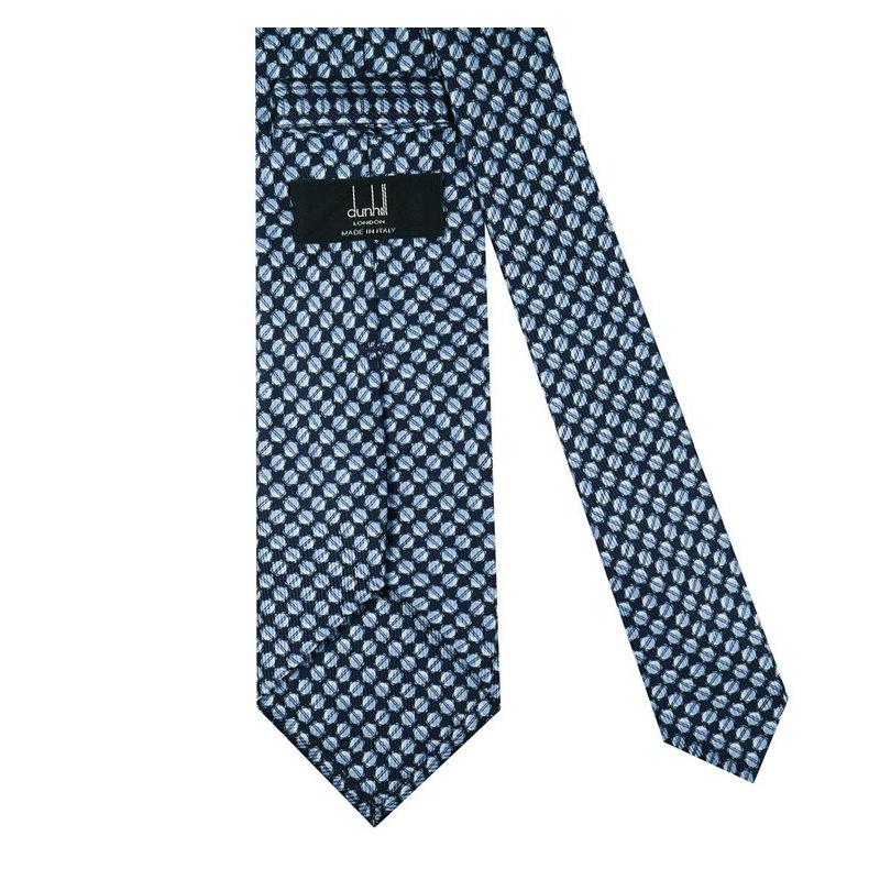 究極美品　ダンヒル　ネクタイ　ダークネイビー　無地　ソリッド ダンヒル ネクタイ dunhill メンズ ネイビー シルク イタリア製 男性