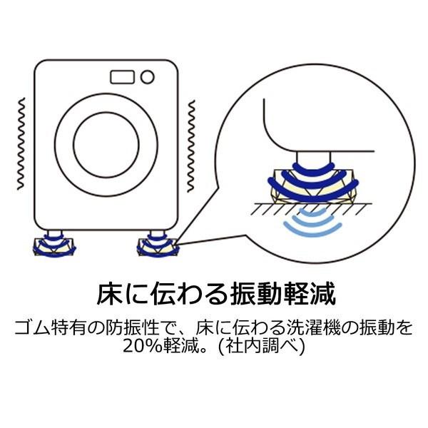 洗濯機 高さ調整用 ゴムマット 白 100×100×45 TFi-9045 タツフト｜rcmdse｜06