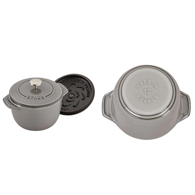 【生涯保証付　美品】GOHAN　S　グレー　12cm　STAUB 公式販売店 STAUB ラ・ココット de GOHAN Sサイズ 12cm 生涯保証