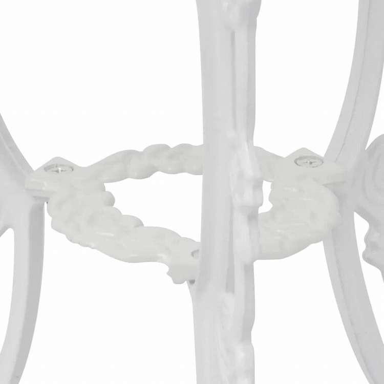 vidaXL ビストロ 3点セット アルミ鋳物 ホワイト家具 アウトドア家具 屋外家具セット 代引不可_2