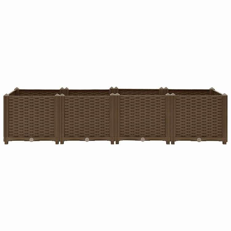 vidaXL レイズドベッド 160x40x38 cm ポリプロピレン ホーム ガーデン 芝 ガーデン ガーデニング 鉢植え・プランター 代引不可の画像