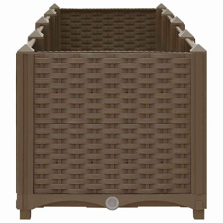 vidaXL レイズドベッド 160x40x38 cm ポリプロピレン ホーム ガーデン 芝 ガーデン ガーデニング 鉢植え・プランター 代引不可の画像