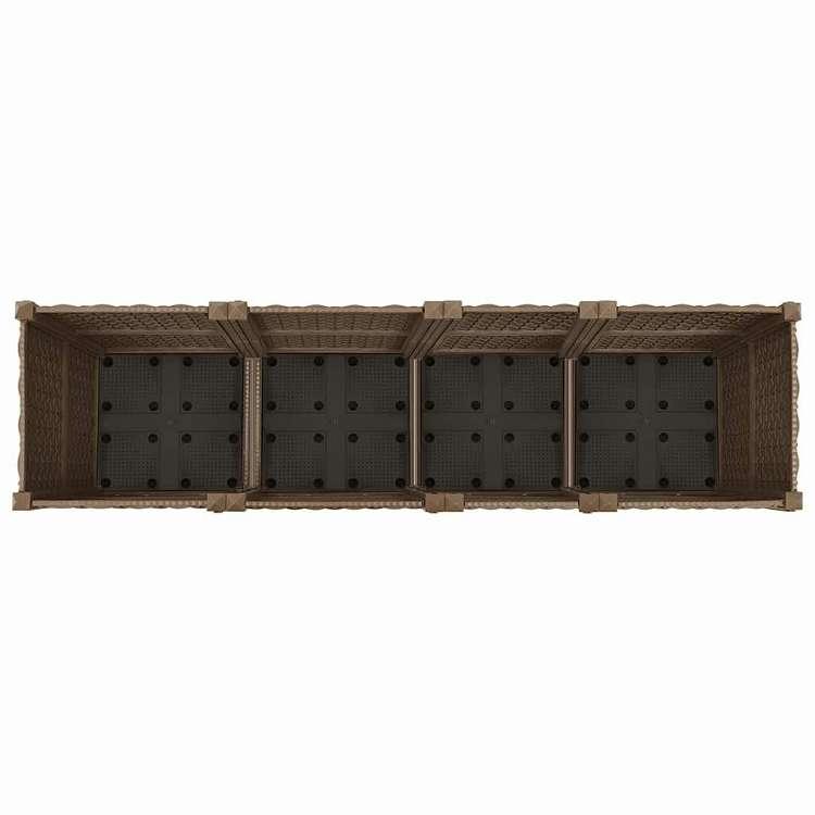 vidaXL レイズドベッド 160x40x38 cm ポリプロピレン ホーム ガーデン 芝 ガーデン ガーデニング 鉢植え・プランター 代引不可の画像