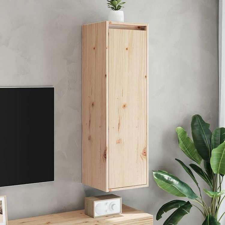 vidaXL ウォールキャビネット 30x30x100 cm 無垢パイン材 家具 棚 壁面収納棚・壁面ラック 代引不可_1