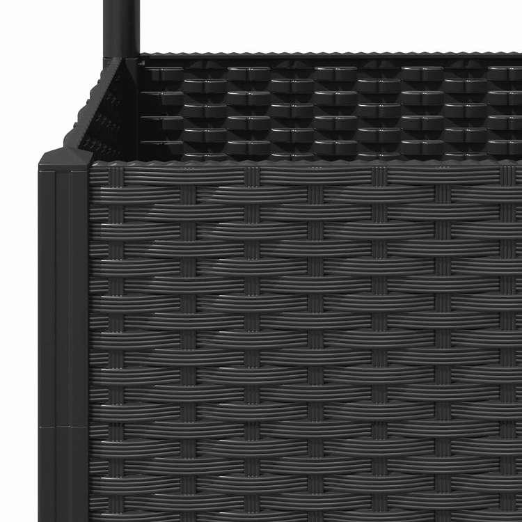 vidaXL ガーデンプランター トレリス付き ブラック 80x40x136 cm PP ホーム ガーデン 芝 ガーデン ガーデニング 鉢植え・プランター 代引不可の画像