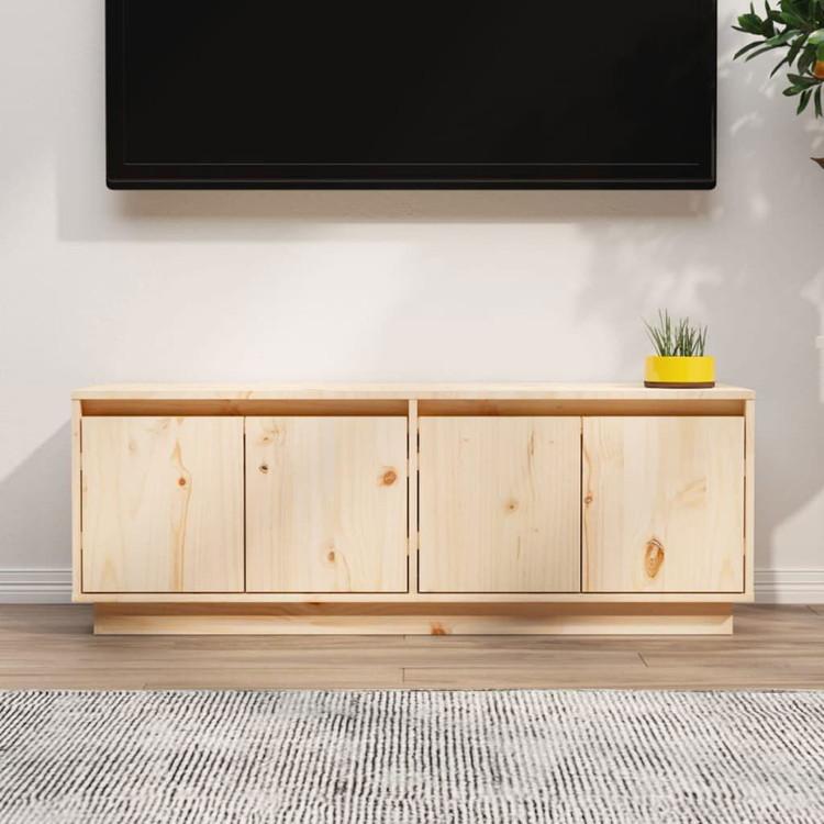 vidaXL テレビキャビネット 110x34x40 cm パイン無垢材家具AVラック