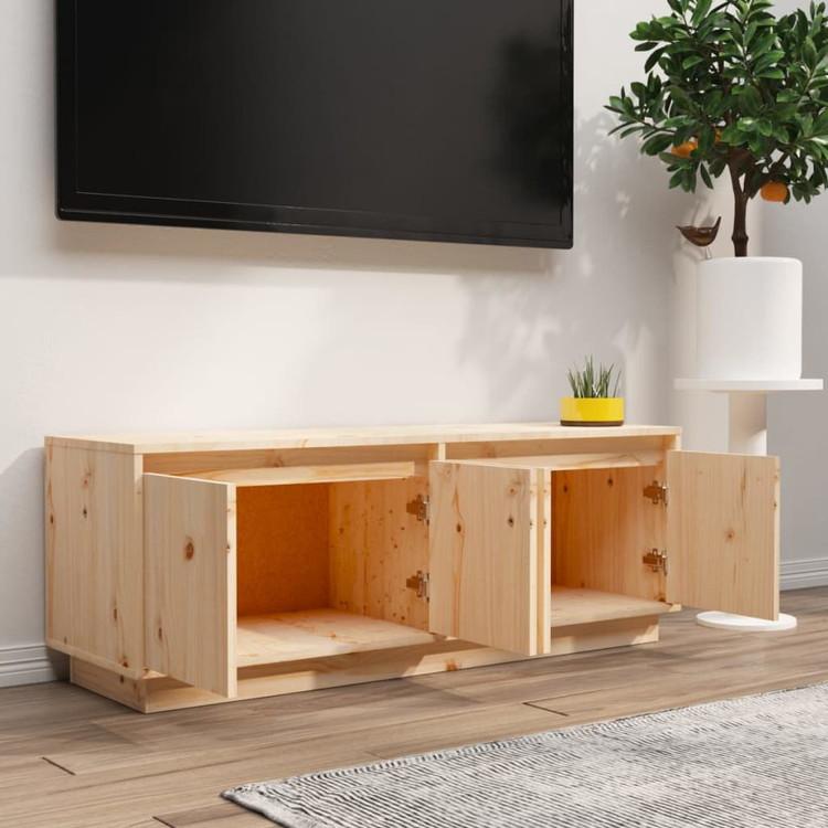 vidaXL テレビキャビネット 110x34x40 cm パイン無垢材家具AVラック