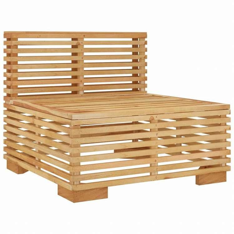 ガーデンミドルソファ クリームクッション付 チーク無垢材家具 アウトドア家具 屋外椅子 屋外用組み合わせソファセット 【myBalconia】 代引不可