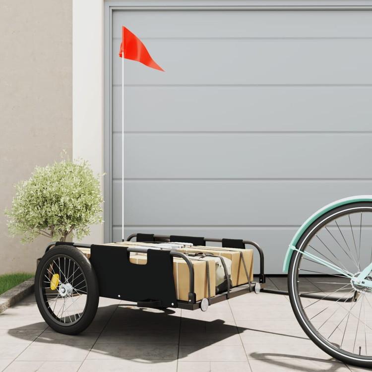 vidaXL 自転車用トレーラー ブラック 代引不可 : リコメン堂生活館