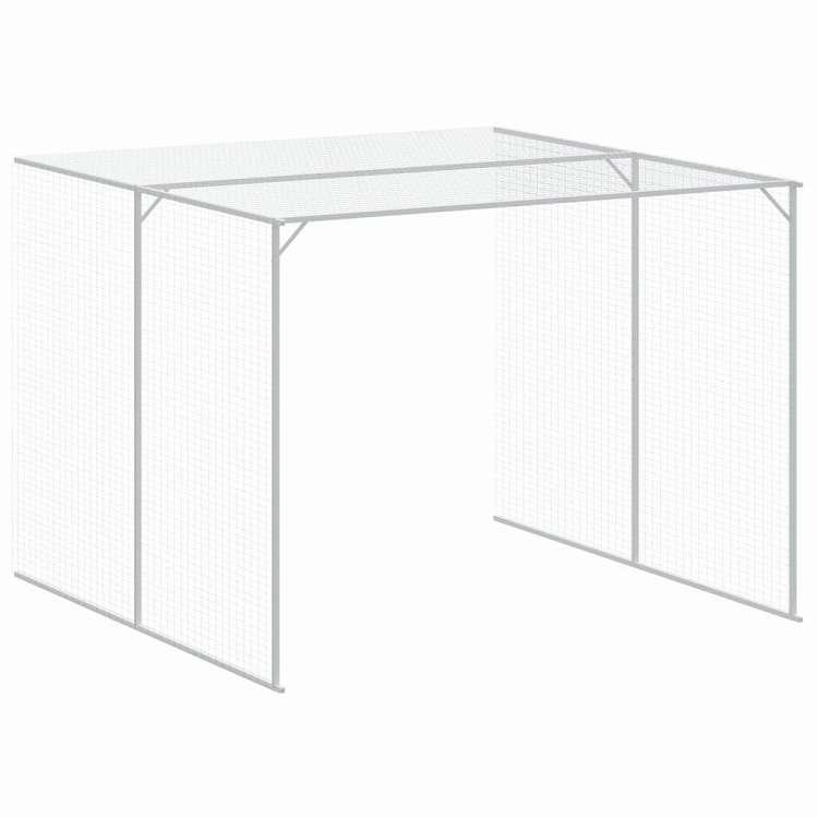 vidaXL ドッグハウス ラン付き アンスラサイト 214x457x181 cm 亜鉛メッキ鋼 動物 ペット用品 ペット用品 犬用品 ドッグハウス 代引不可_6