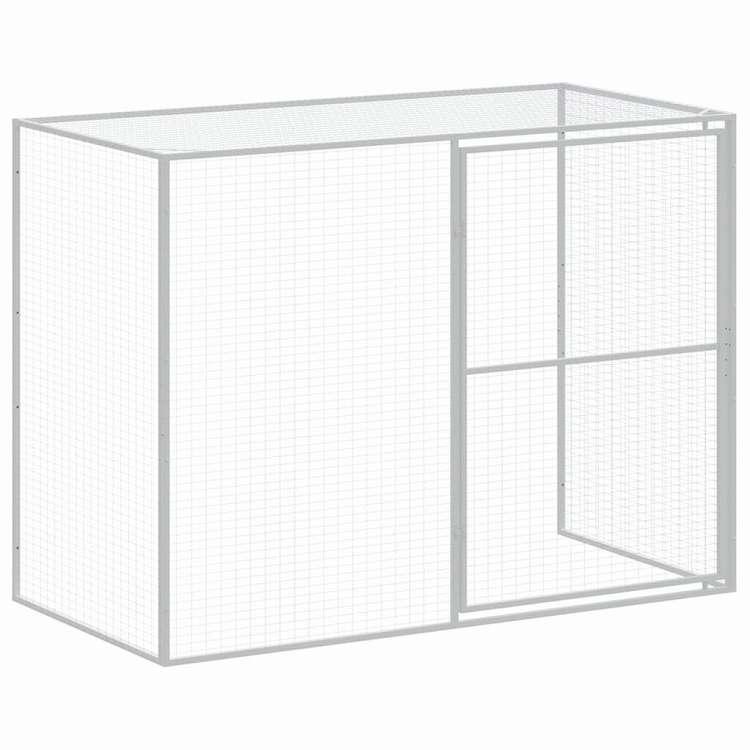 vidaXL ドッグハウス ラン付き アンスラサイト 214x457x181 cm 亜鉛メッキ鋼 動物 ペット用品 ペット用品 犬用品 ドッグハウス 代引不可_7