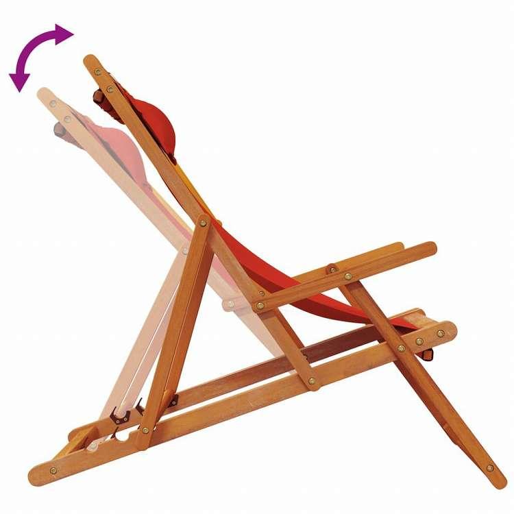 折りたたみビーチチェア 2点 布製 レッド家具 アウトドア家具 屋外椅子 アウトドアベンチチェア 【在宅勤務】 代引不可