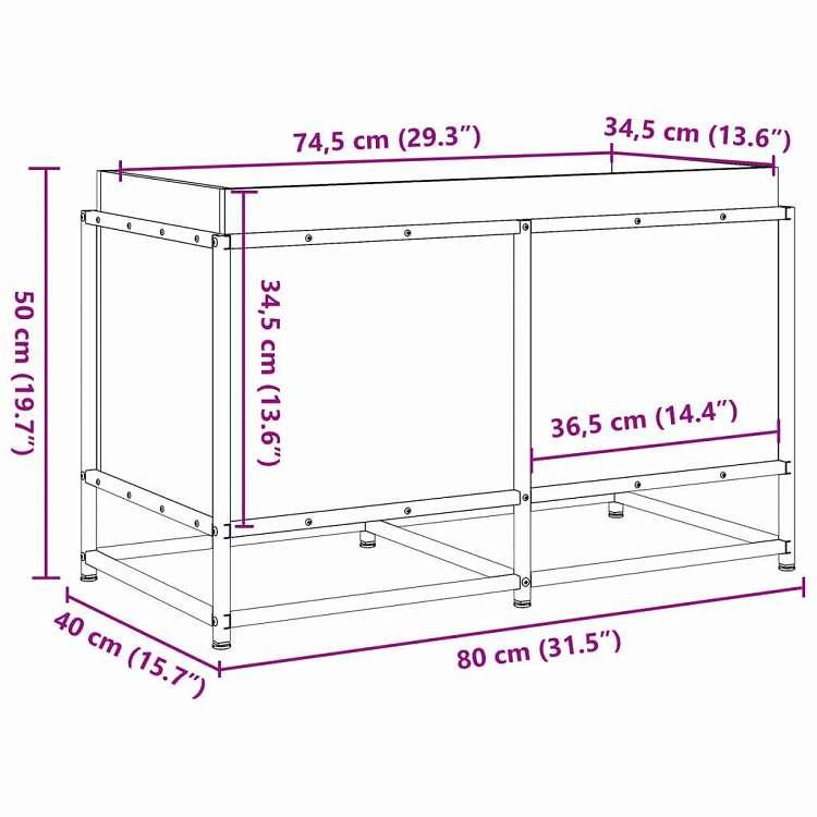 vidaXL ガーデンプランター 80x40x50 cm 含浸木材 パイン材 ホーム ガーデン 芝 ガーデン ガーデニング 鉢植え・プランター 代引不可_9