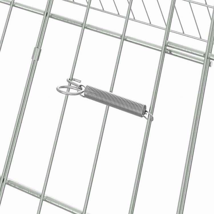 vidaXL 鶏小屋 シルバー 650 x 100 x 85 cm 亜鉛めっき鋼 動物 ペット用品 ペット用品 小動物用品 小動物 飼育・ケージ 代引不可_7