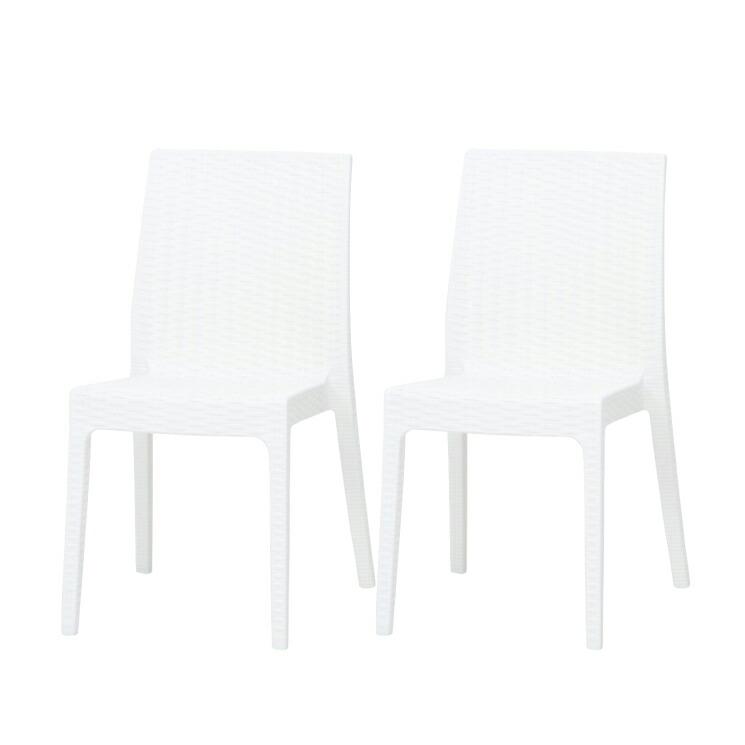 イタリア製・モダンデザインガーデンファニチャーシリーズ Stella ステラ 肘なしチェア2脚組 代引不可 | ステラ（パイロット）