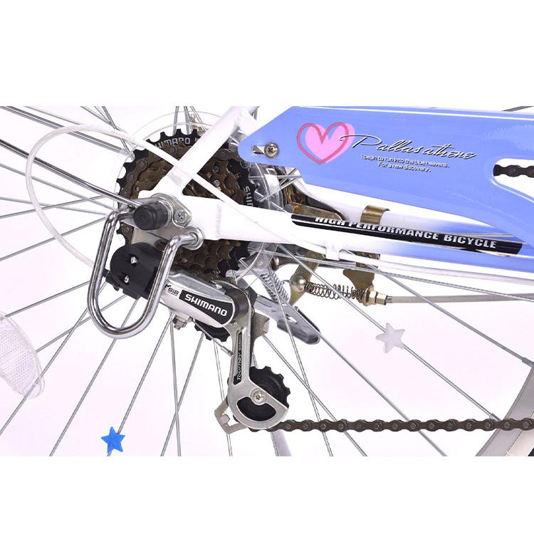 マイパラス 自転車 M-802F 子供用 22インチ ジュニアサイクル 折り畳み 折りたたみ オートライト 街乗り 町乗り サイクリング 買い物 MYPALLAS 代引不可の画像