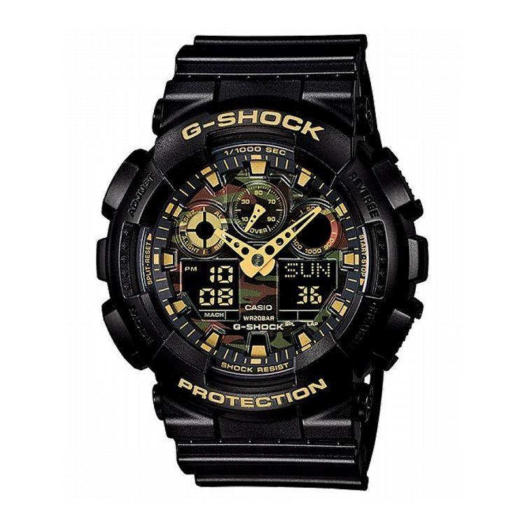 注目ブランドのギフト ブラック アナログ メンズ ジーショック CASIO カシオ GA-100CF-1A9JF Gショック G-SHOCK 国内正規品 20気圧防水 樹脂ベルト 無機ガラス 腕時計