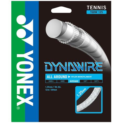 Yonex ヨネックス 硬式テニス用ストリング DYNAWAIRE125 ダイナワイヤー125 TGDW125 カラー ホワイト×シルバー｜rcmdsp