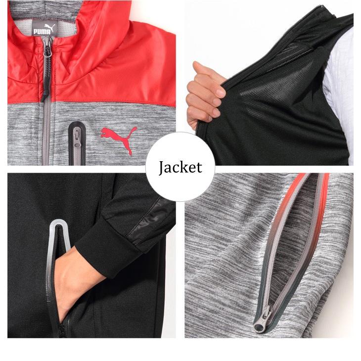 PUMA（プーマ） メンズ ジャージ フーデットスウェット 上下セット