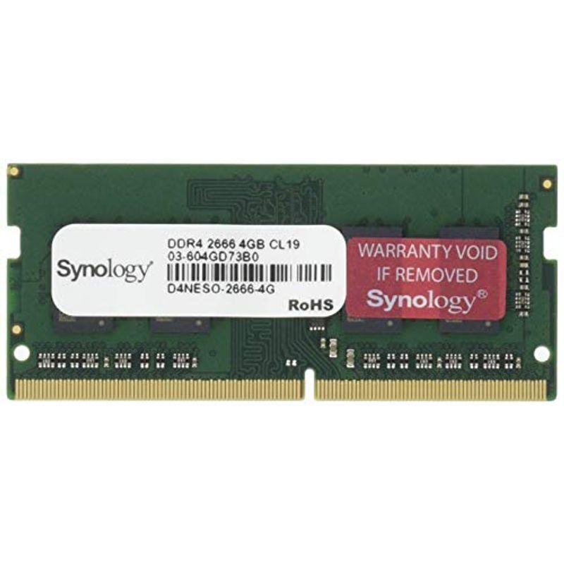 大割引 / DDR4-2,666-SODIMM D4NESO-2666-4G NAS用拡張メモリSynology 4GB NA Synology / メモリー