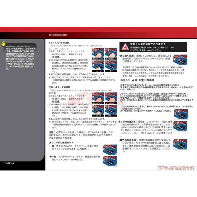 トラクサス 日本語説明書 オーナーズ マニュアル 印刷版 : RCTRAIL