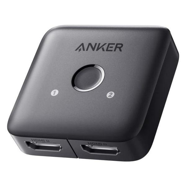 Anker HDMI Switch (2-in-1 Out 4K HDMI) グレー A83H10A1（直送品）