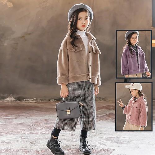 韓国子供服 アウター コート ジャケット ブルゾン 長袖 ボア 冬 キッズ 女の子 カジュアル 普段着 無地 パープル ピンク ブラウン 1 130 140 150 160 1910 R D Ninos 通販 Yahoo ショッピング