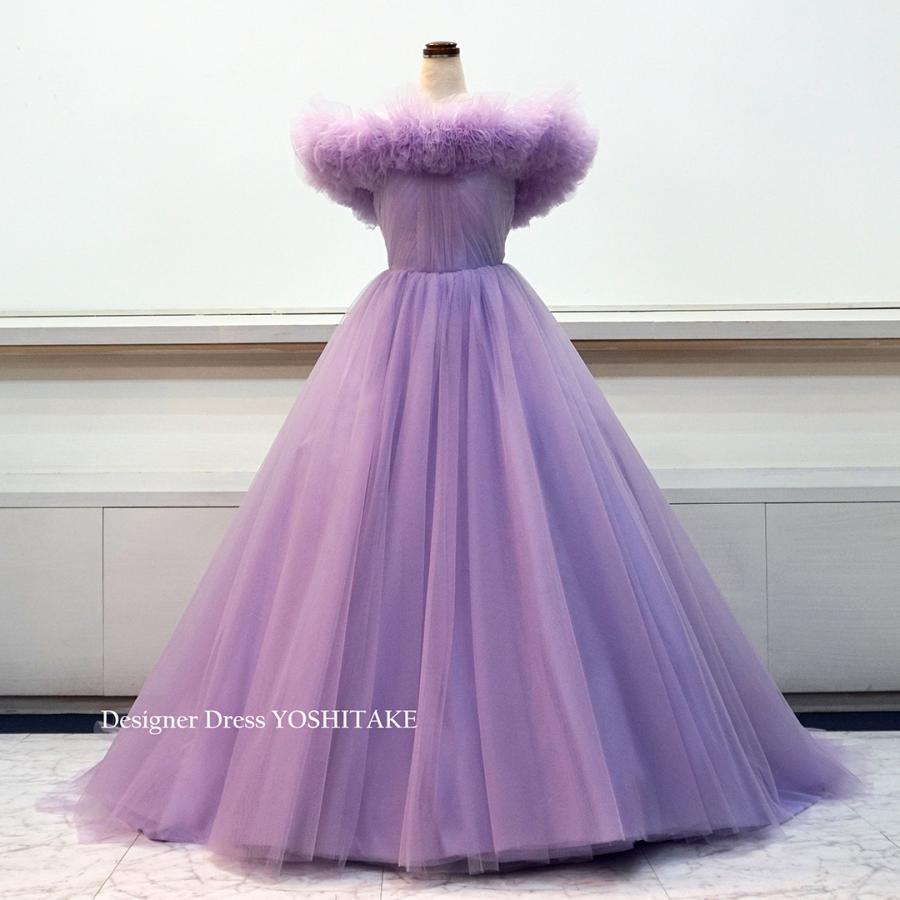 Rakuten チュールをたくさん使用したラベンダーのカラードレス パニエ付 結婚式 演奏会 新着商品 Atempletonphoto Com