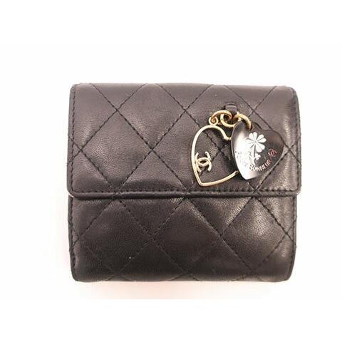 Chanel シャネル ブランド小物 二つ折り財布 ミニウォレット ラムスキン 人気ブランド 高級ブランド ブラック 送料無料 G 0013 R06 リサイクルブティックabc 通販 Yahoo ショッピング