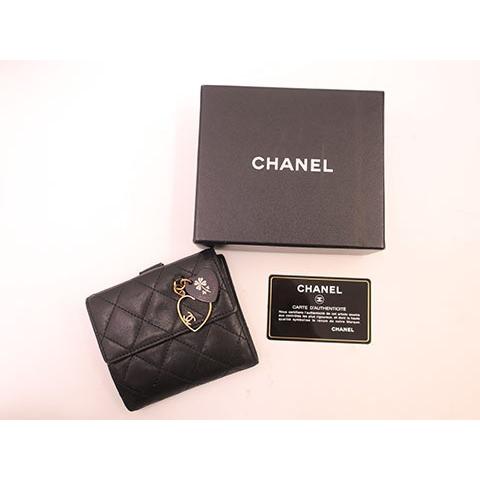 Chanel シャネル ブランド小物 二つ折り財布 ミニウォレット ラムスキン 人気ブランド 高級ブランド ブラック 送料無料 G 0013 R06 リサイクルブティックabc 通販 Yahoo ショッピング