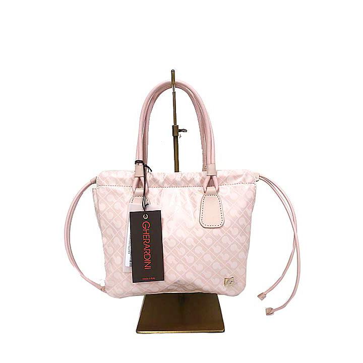 美品✨　ゲラルディーニ ソフティ トートバッグ 総柄　くすみピンク 美品✨ ゲラルディーニ ソフティ トートバッグ 総柄 くすみ