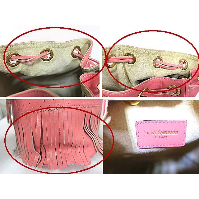 J&M DAVIDSON ショルダーバッグ  ピンク 【古着】【中古】【送料無料】 J&M Davidson（J＆Mデヴィッドソン） 【中古】J&M DAVIDSON ジェイ
